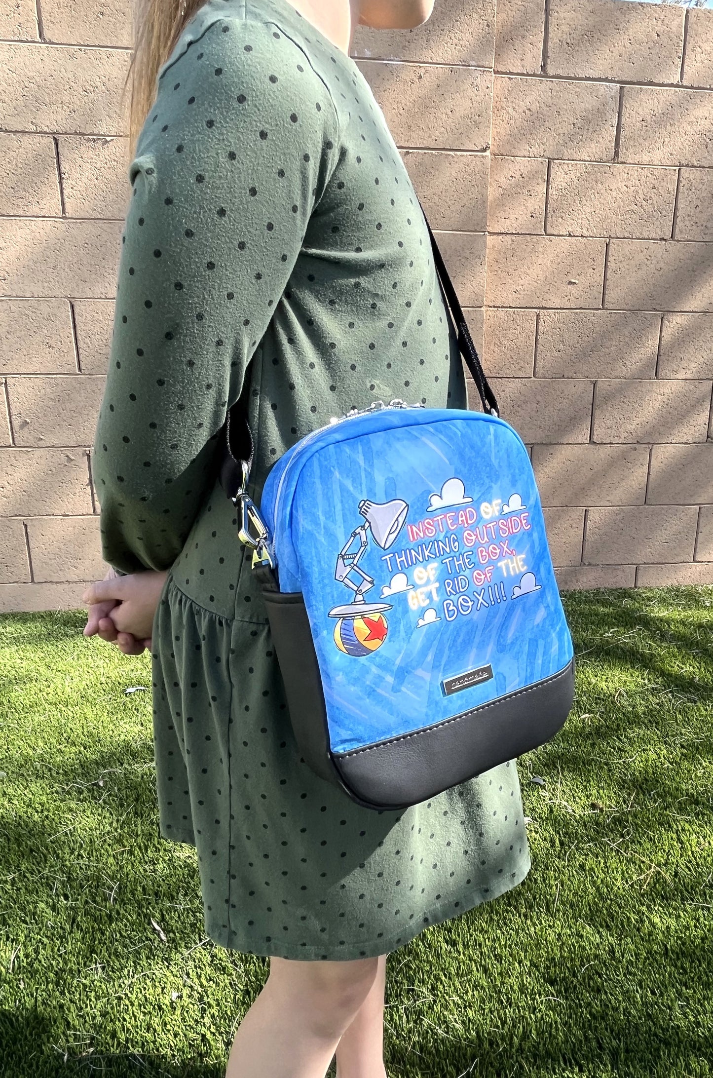 Box Inspired convertible crossbody - sling bag