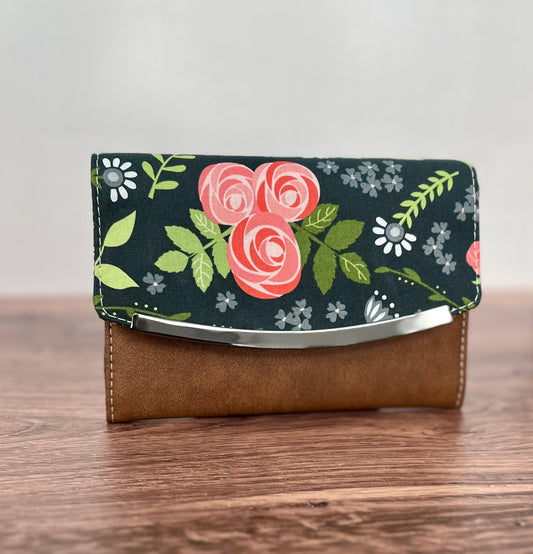 Trifold floral wallet
