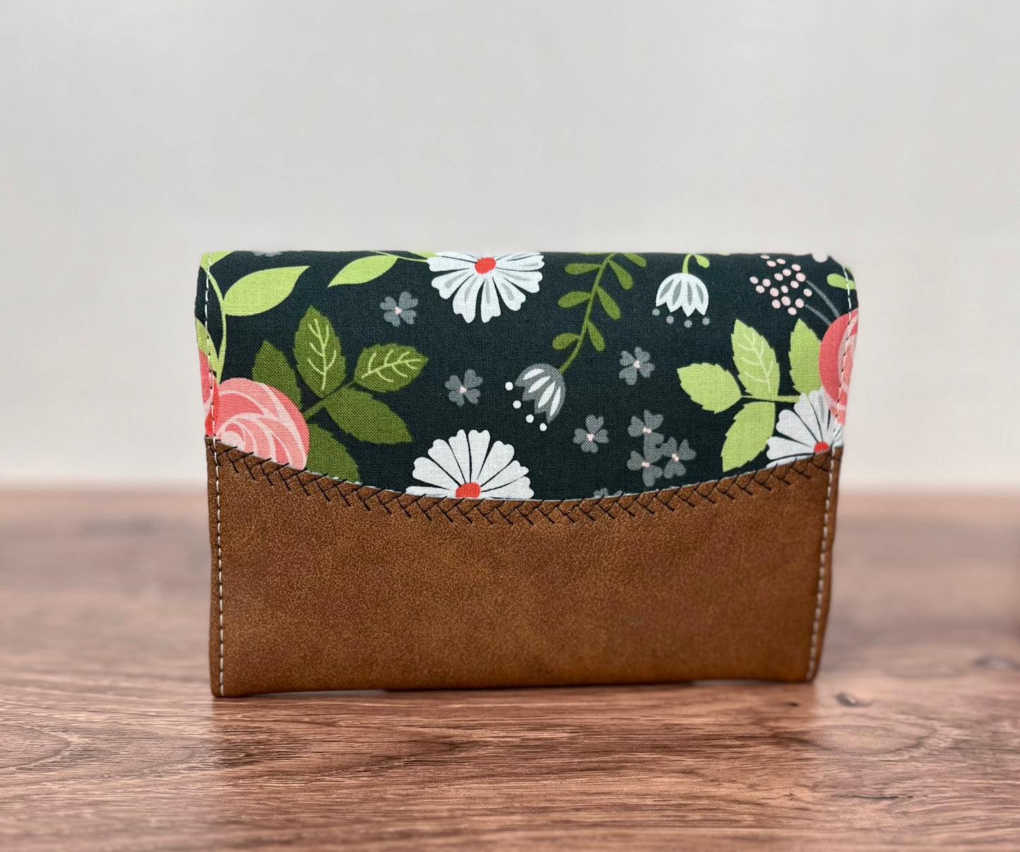 Trifold floral wallet